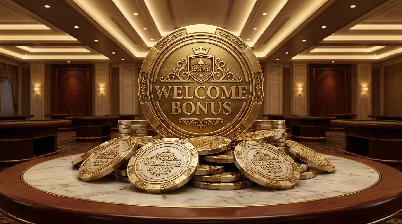 Player enjoying casino bonus